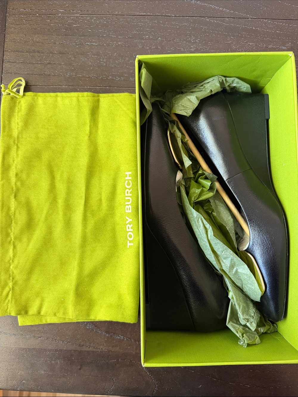 Tory Burch Georgia Wedge 55MM Goat Leather. Exactly as the pictures - Picture 5 of 5